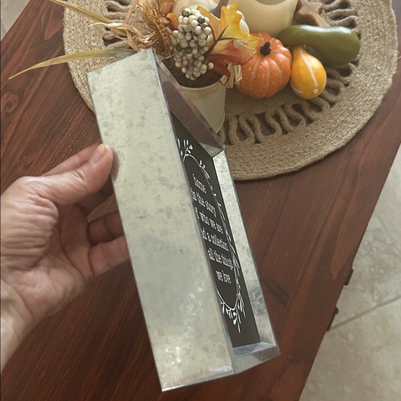 Decorative Wall or Shelf Art Silver Frame Inspiring Message Black & White Box - Picture 8 of 9